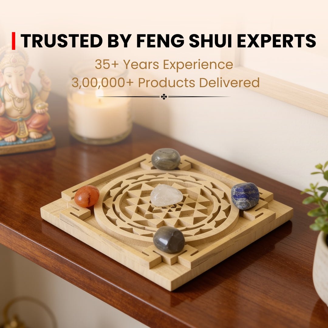 Crystal Vastu Grid on Shri Yantra Plate - plusvalueindia