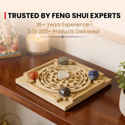 Crystal Vastu Grid on Shri Yantra Plate - plusvalueindia