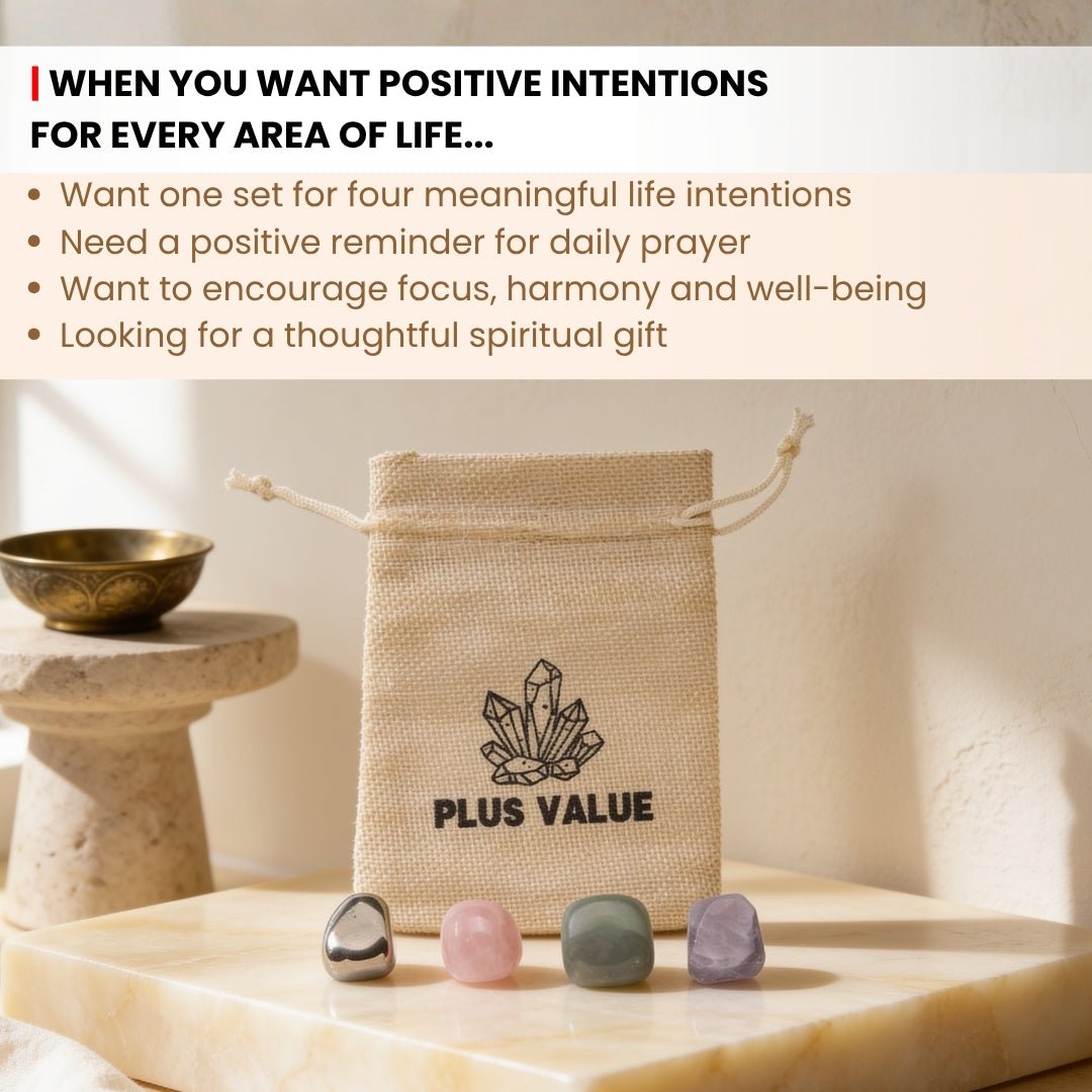Prosperity crystal prayer card with Citrine and Pyrite manifestation affirmations