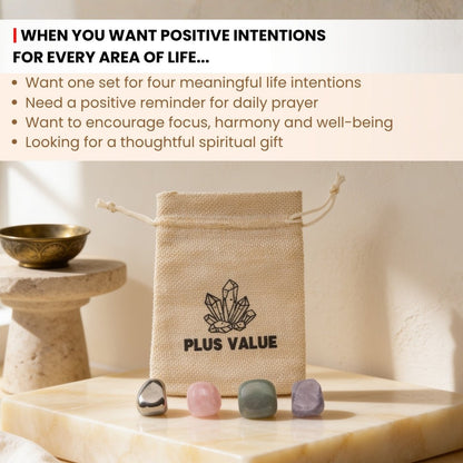 Prosperity crystal prayer card with Citrine and Pyrite manifestation affirmations