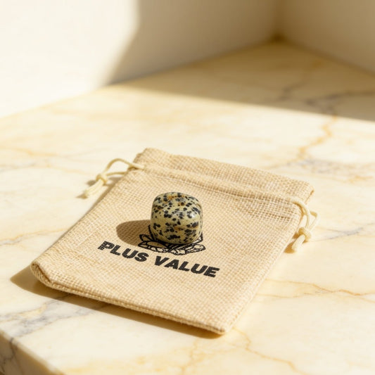 Polished natural Dalmatian Jasper pocket worry stone