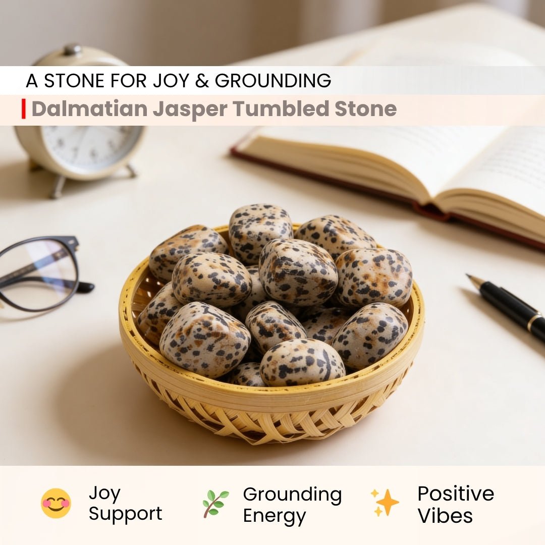 Dalmatian Jasper Tumbled Stone Pebbles - plusvalueindia