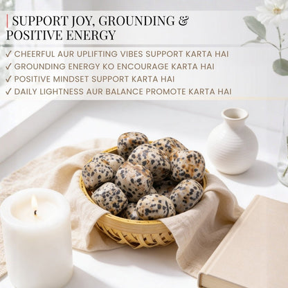 Dalmatian Jasper Tumbled Stone Pebbles - plusvalueindia