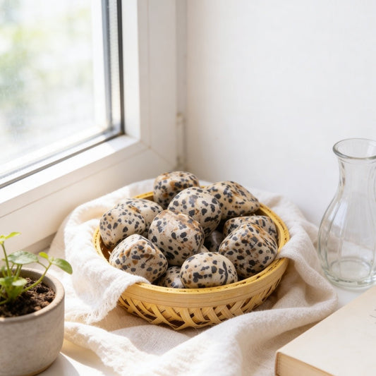 Dalmatian Jasper Tumbled Stone Pebbles - plusvalueindia