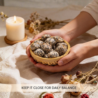 Dalmatian Jasper Tumbled Stone Pebbles - plusvalueindia