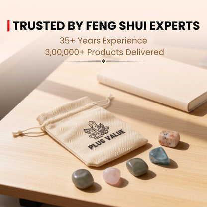 De-stress pocket tumbled stones resting in hand for size scale and daily carry