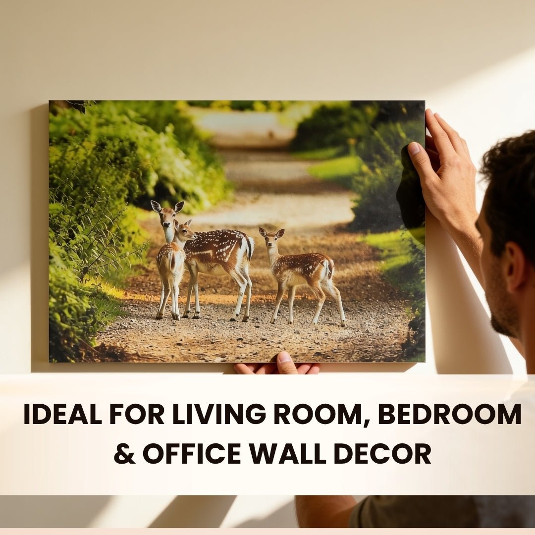 Deer Painting – Vastu & Feng Shui Canvas Print for Longevity and Prosperity - plusvalueindia