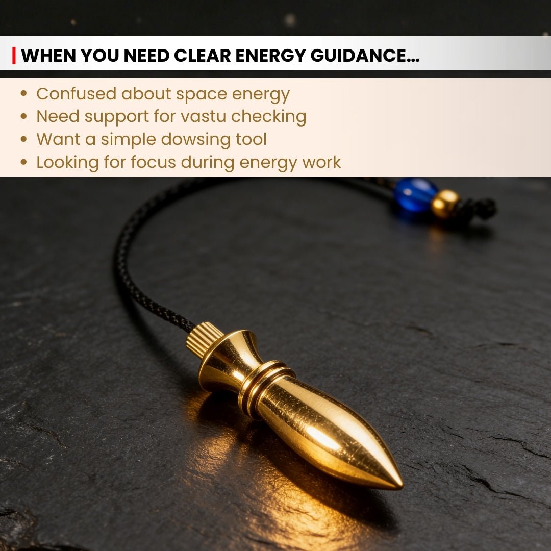 New Brass Dowsing Pendulum - Model Deluxe - Reiki, Crystal, Chakra, Healing - Free Dowsing Chart - plusvalueindia