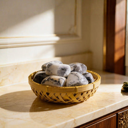 Dendritic Opal Tumbled Stone Pebbles - plusvalueindia