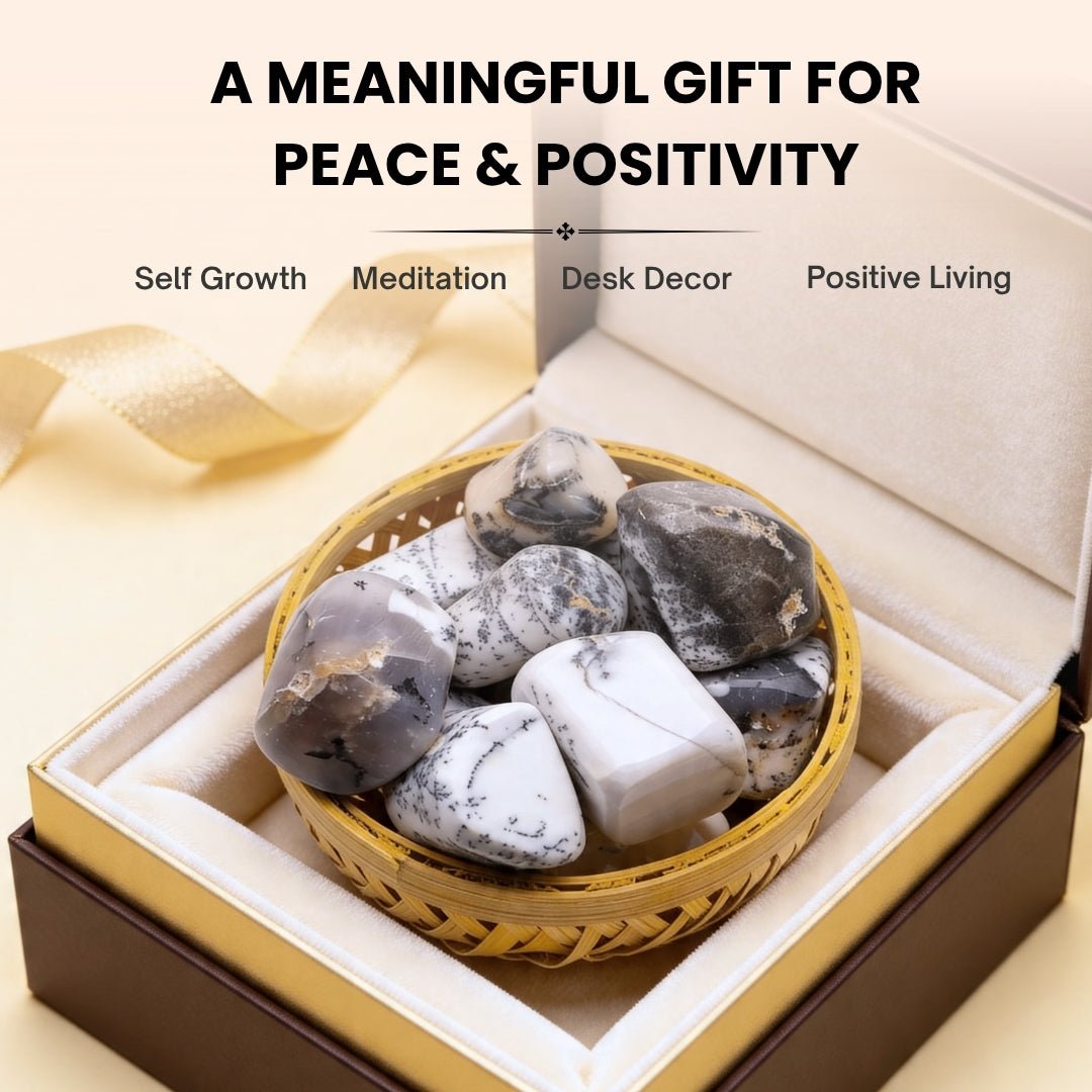Dendritic Opal Tumbled Stone Pebbles - plusvalueindia