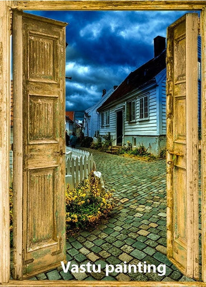 vastu door canvas painting virtual door
