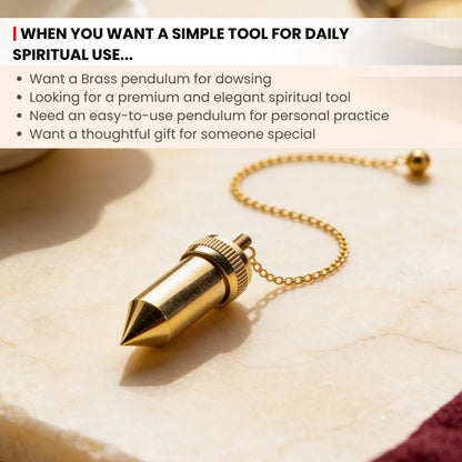 Double Brass Dowsing Pendulum Free 12 Dowsing Charts and Jute Bag - plusvalueindia