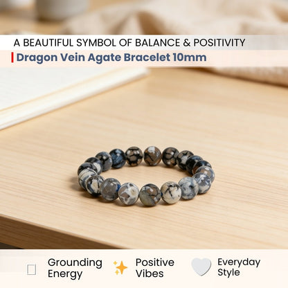 Dragon Vein Agate Bracelet - plusvalueindia