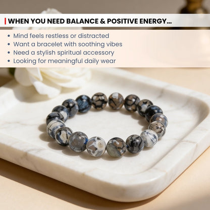 Dragon Vein Agate Bracelet - plusvalueindia