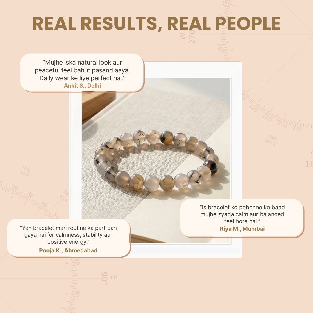 Dragon Vein Agate Bracelet - plusvalueindia