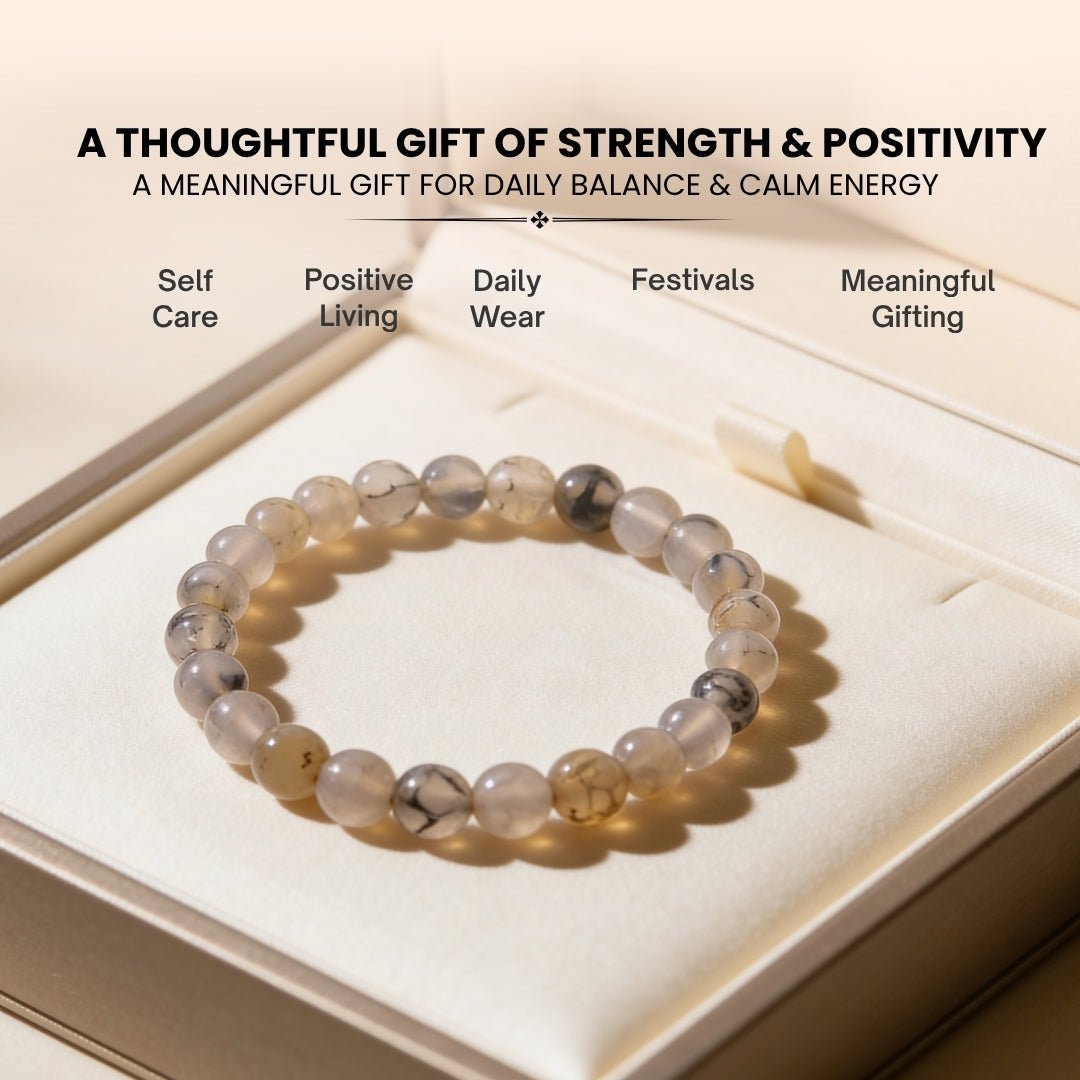 Dragon Vein Agate Bracelet - plusvalueindia