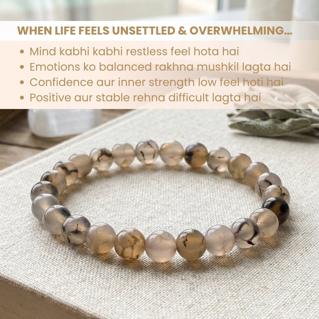 Dragon Vein Agate Bracelet - plusvalueindia