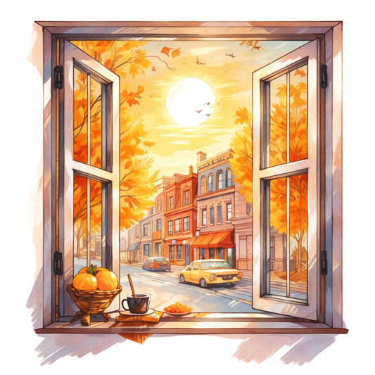 Sun Window View – Vastu & Feng Shui Canvas Print for Home and Office Decor - plusvalueindia