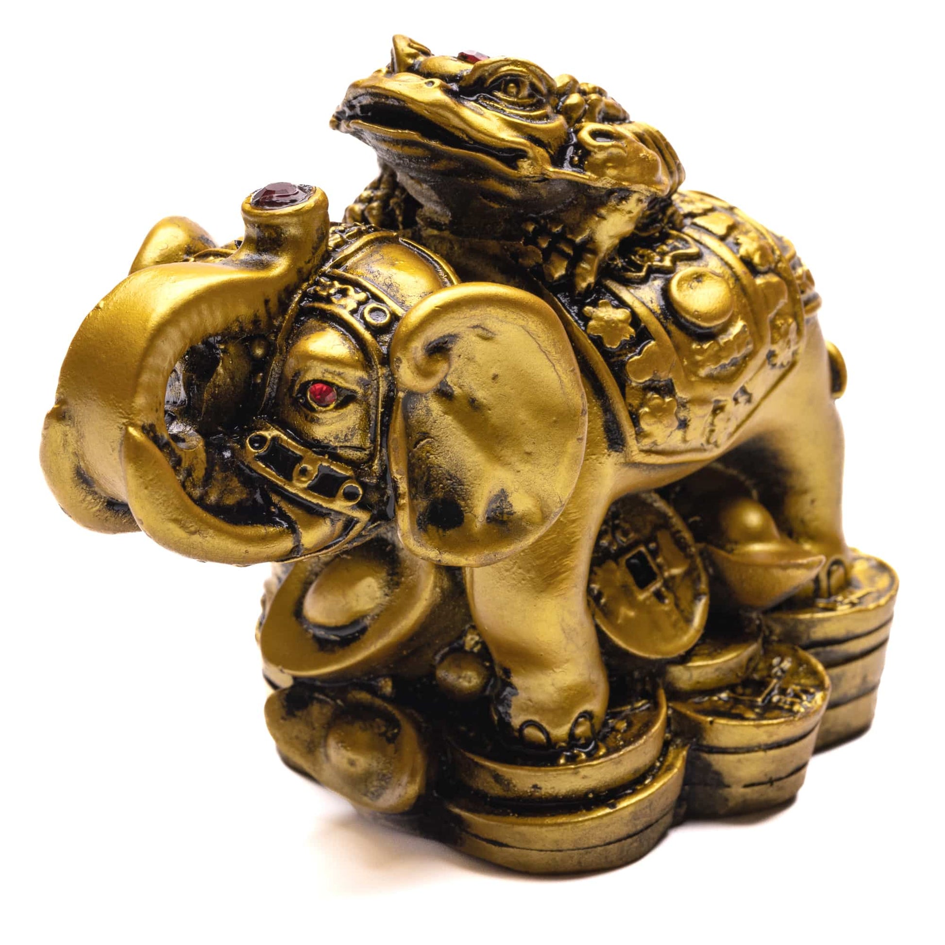 elephant with frog feng shui remedy