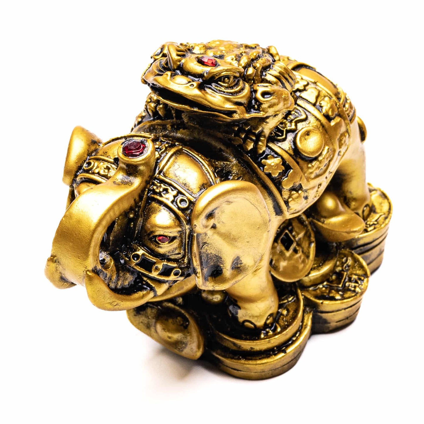 elephant with frog fengshui remedy