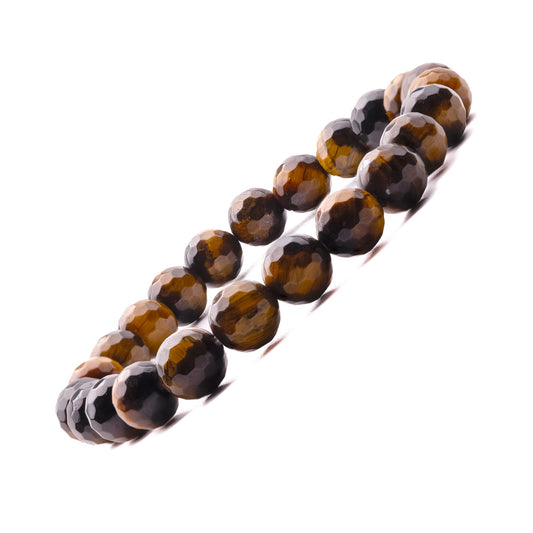 faceted tiger eye bracelet 8mm