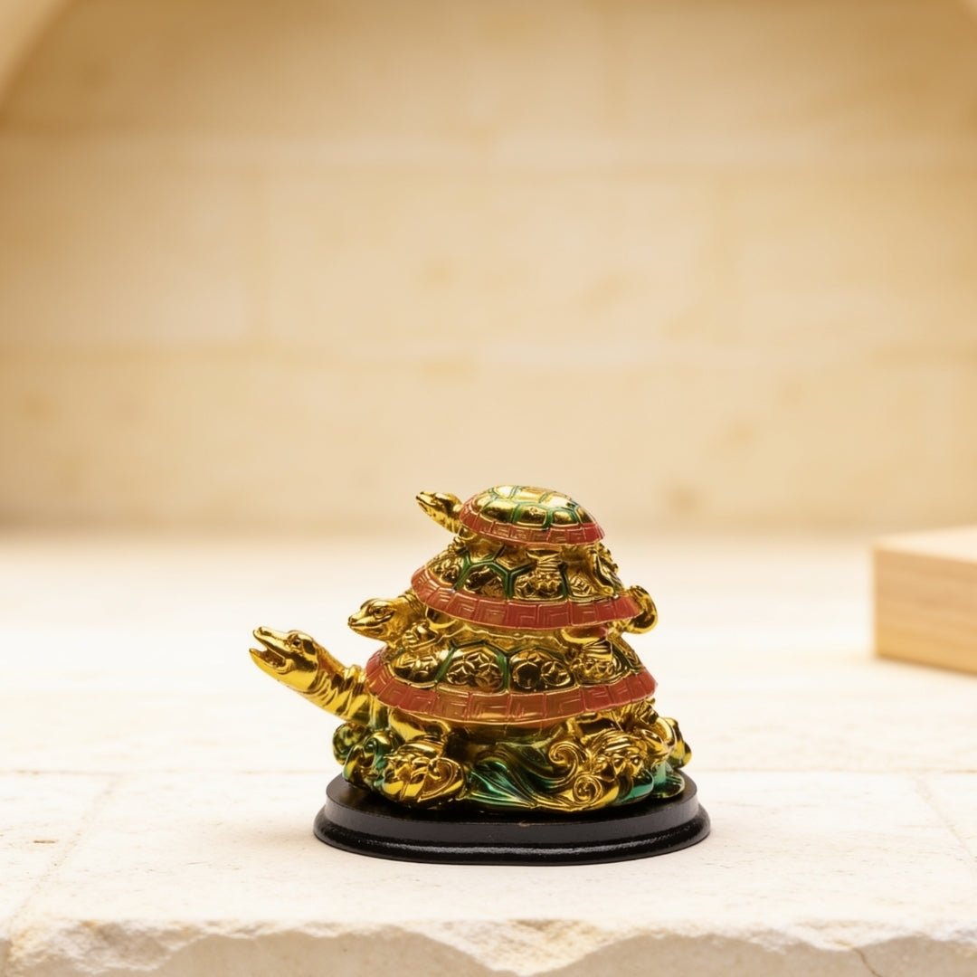 Feng Shui 3 Tier Tortoise Symbol of Longevity - plusvalueindia