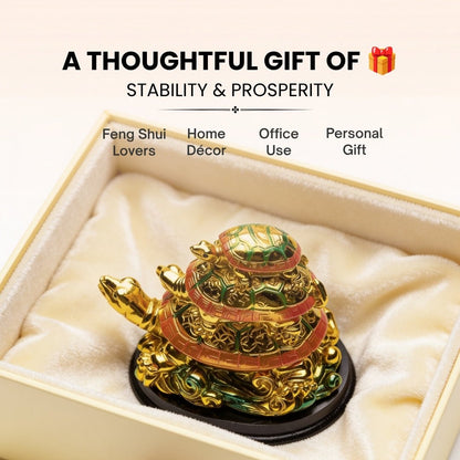 Feng Shui 3 Tier Tortoise Symbol of Longevity - plusvalueindia