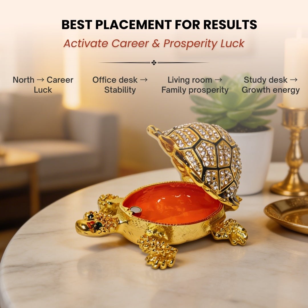 Feng Shui Bejeweled Tortoise for Personal Wish Fulfillment - plusvalueindia