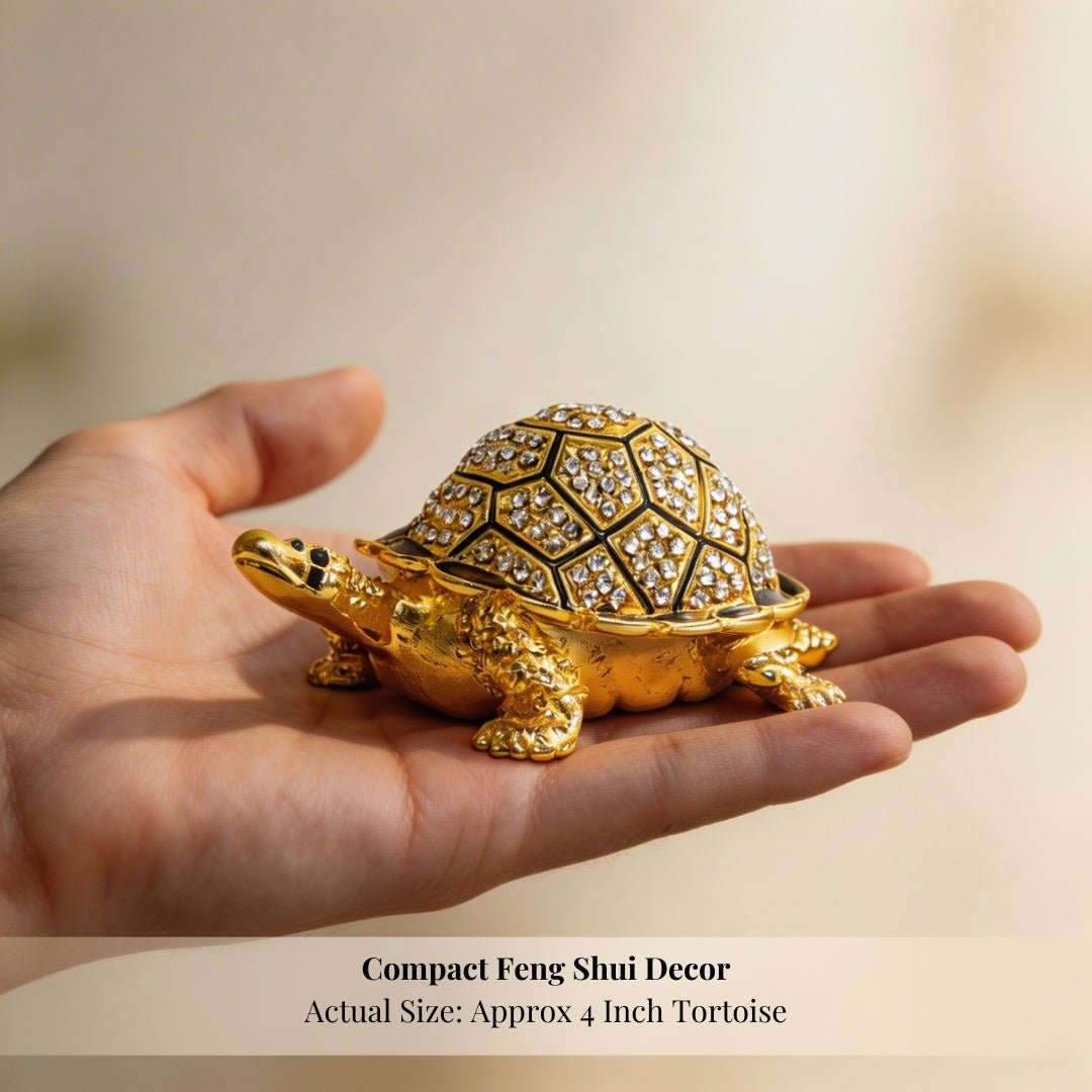 Feng Shui Bejeweled Tortoise for Personal Wish Fulfillment - plusvalueindia