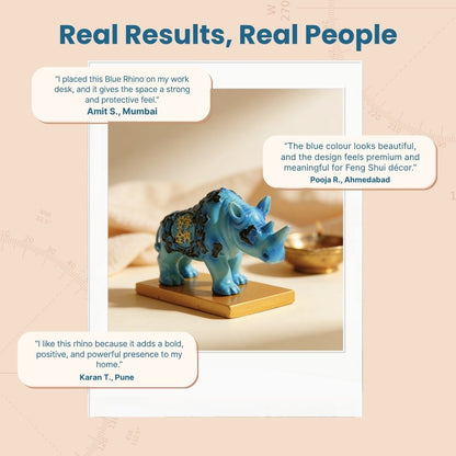 Feng Shui Blue Rhino for Protection - plusvalueindia