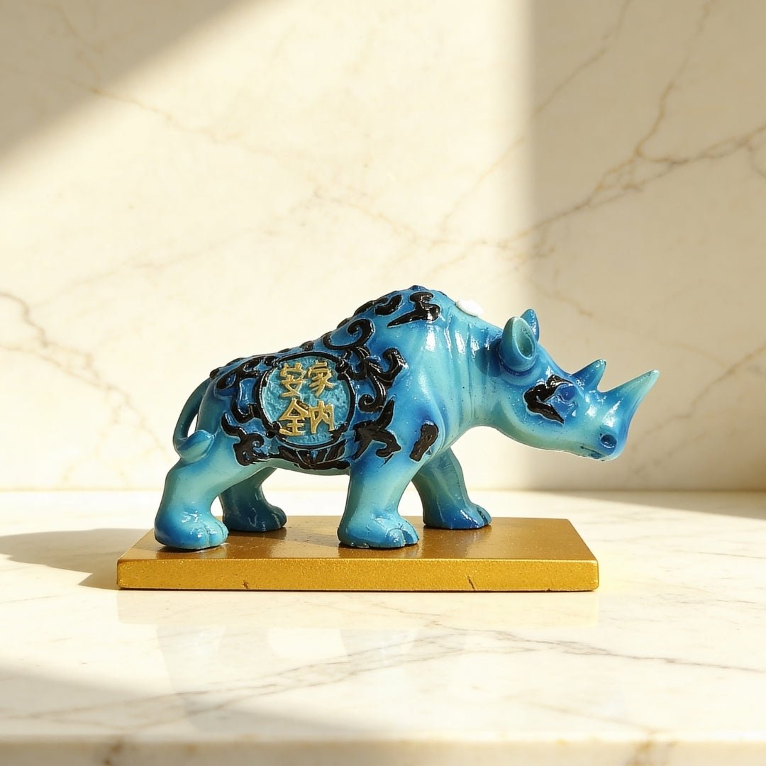 Feng Shui Blue Rhino for Protection - plusvalueindia