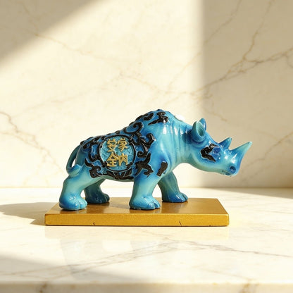Feng Shui Blue Rhino for Protection - plusvalueindia