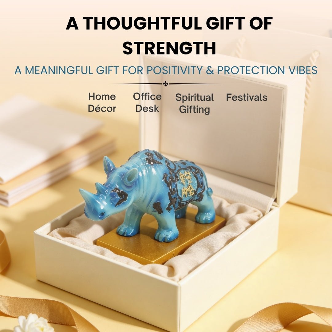 Feng Shui Blue Rhino for Protection - plusvalueindia
