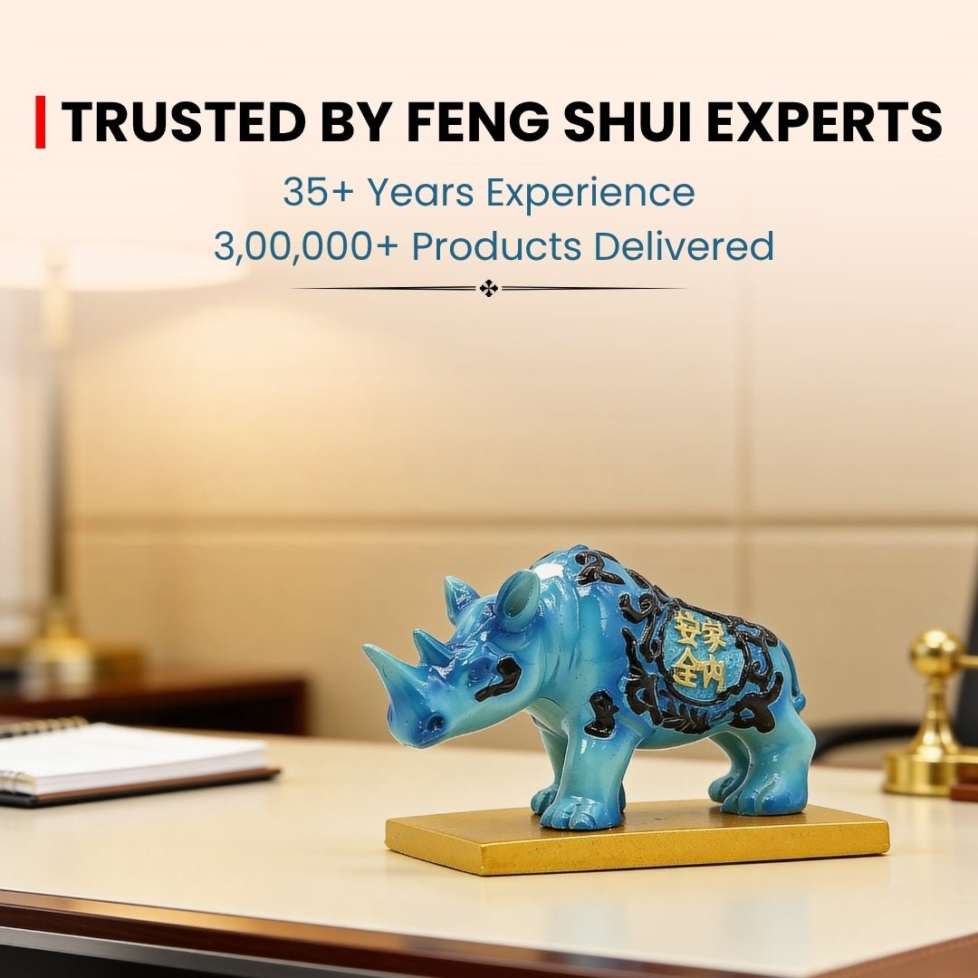 Feng Shui Blue Rhino for Protection - plusvalueindia