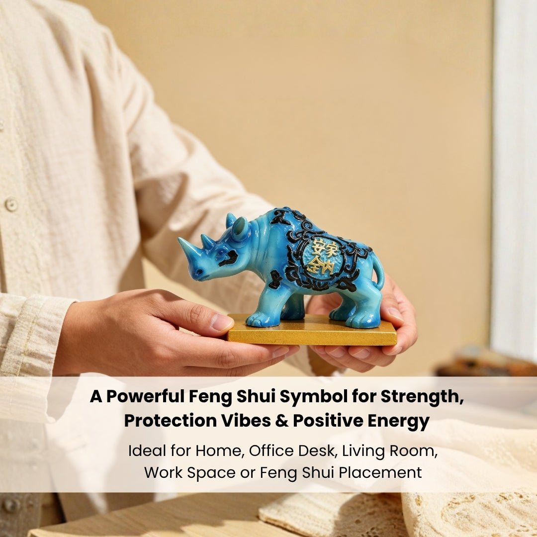 Feng Shui Blue Rhino for Protection - plusvalueindia