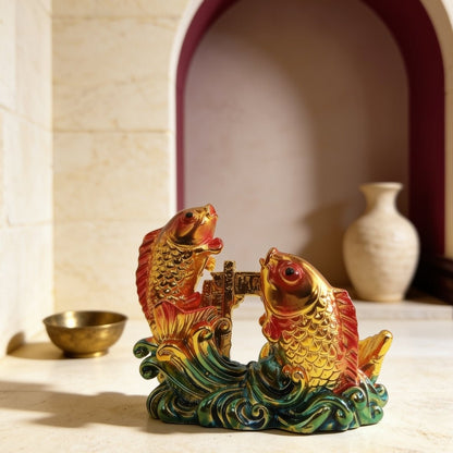 Feng Shui Double fish Twins Fish for Good Luck and Prosperity - plusvalueindia