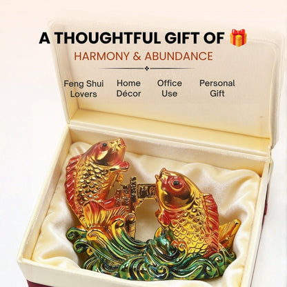 Feng Shui Double fish Twins Fish for Good Luck and Prosperity - plusvalueindia