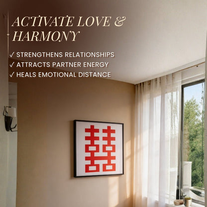 Feng Shui Double Happiness Frame for Love, Relationship & Marriage Problems - plusvalueindia