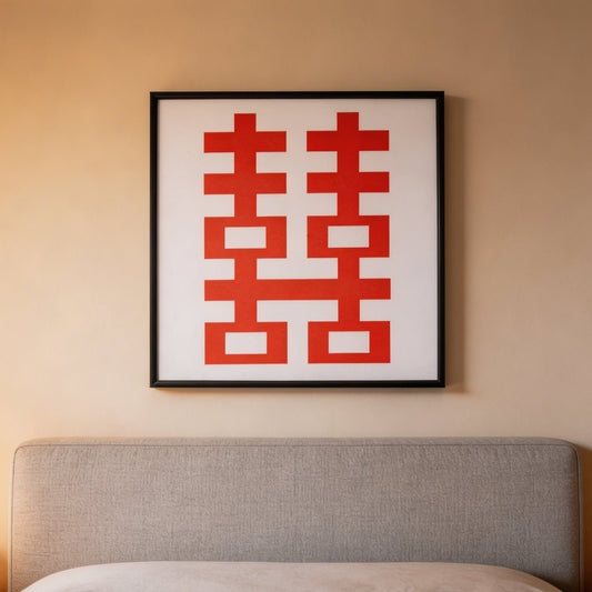 Feng Shui Double Happiness Frame for Love, Relationship & Marriage Problems - plusvalueindia