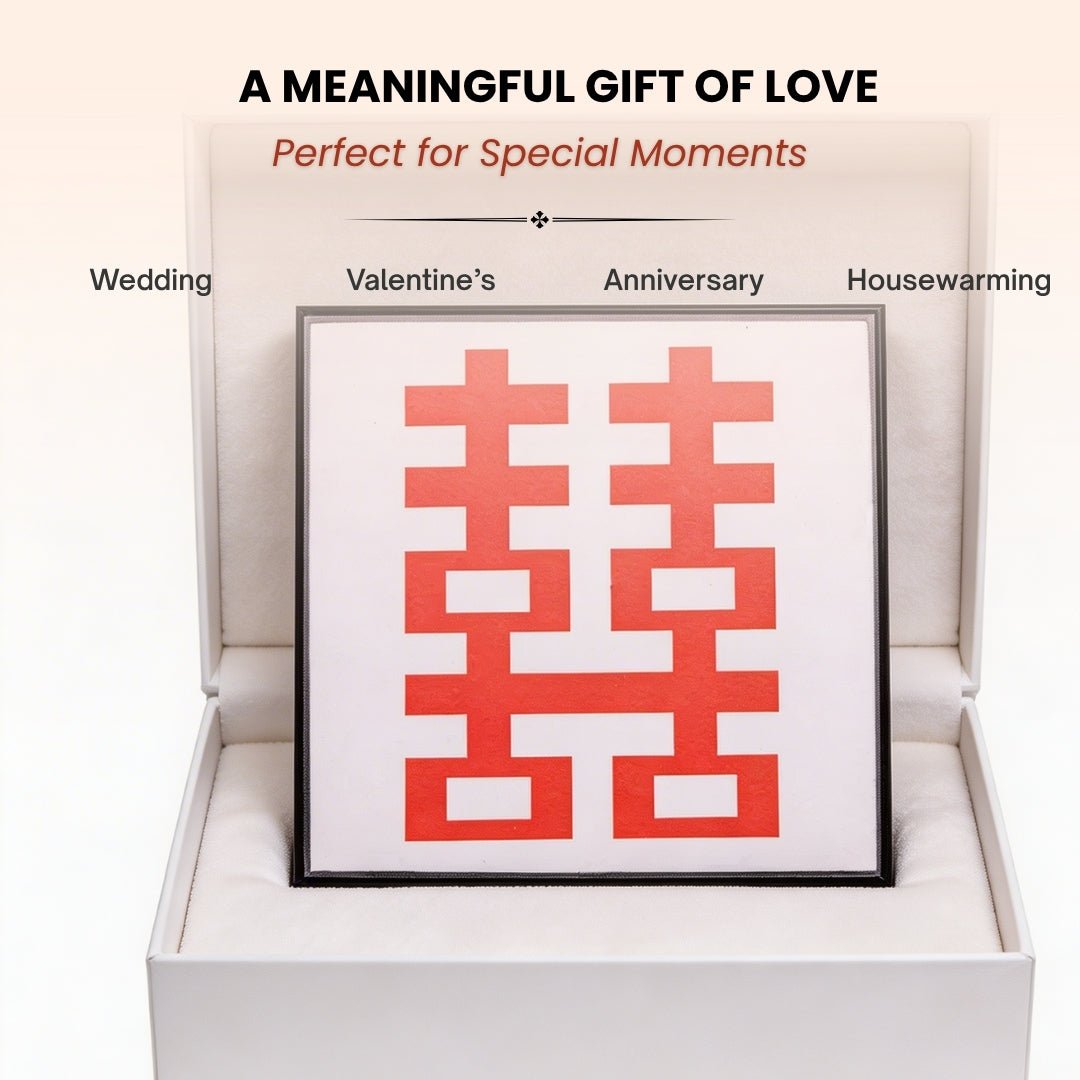 Feng Shui Double Happiness Frame for Love, Relationship & Marriage Problems - plusvalueindia