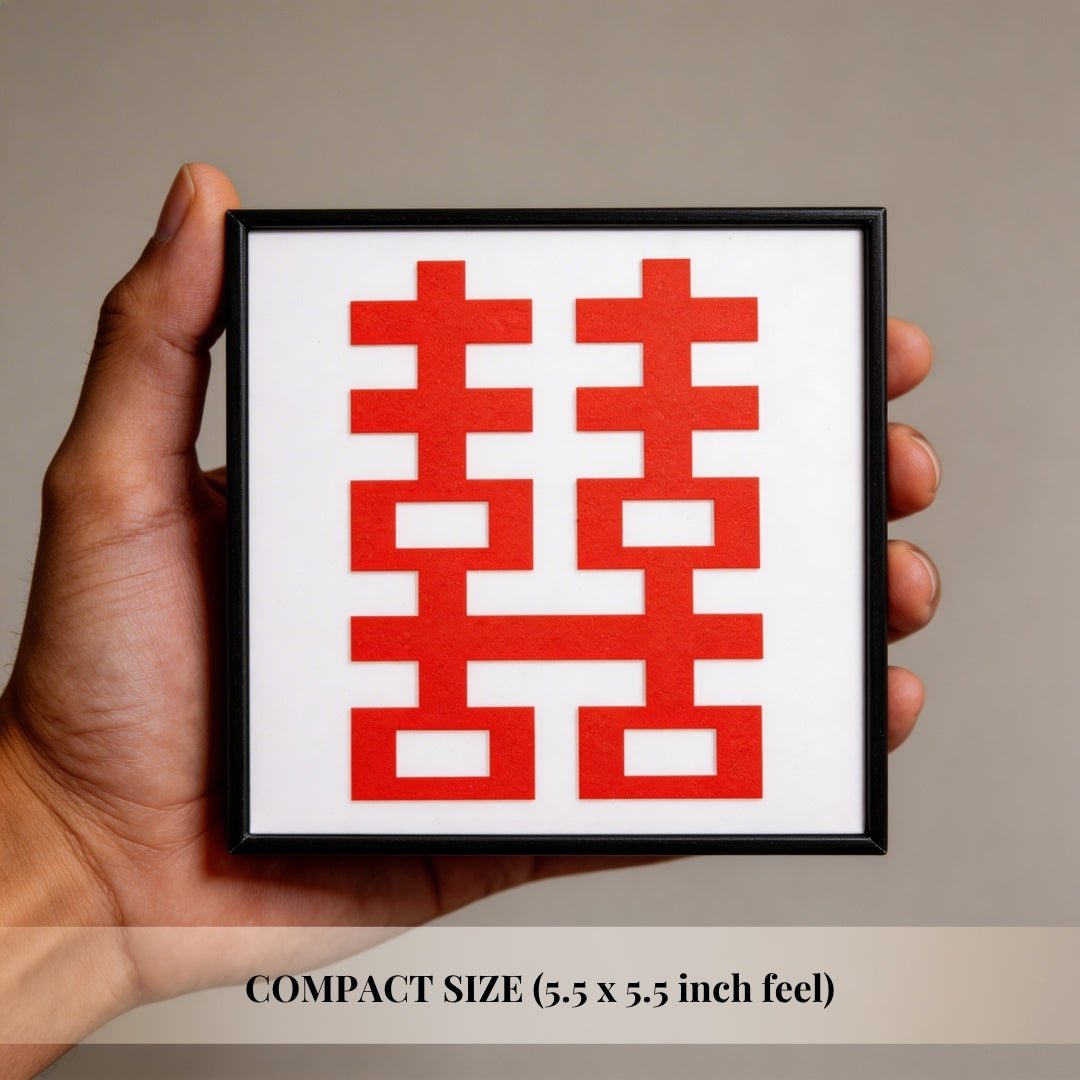Feng Shui Double Happiness Frame for Love, Relationship & Marriage Problems - plusvalueindia