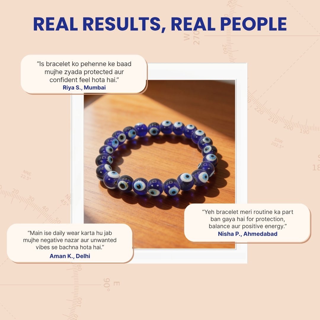 Feng Shui Evil Eye Bracelet for Protection for Evil Energy 8mm - plusvalueindia