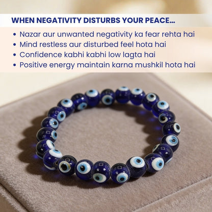 Feng Shui Evil Eye Bracelet for Protection for Evil Energy 8mm - plusvalueindia
