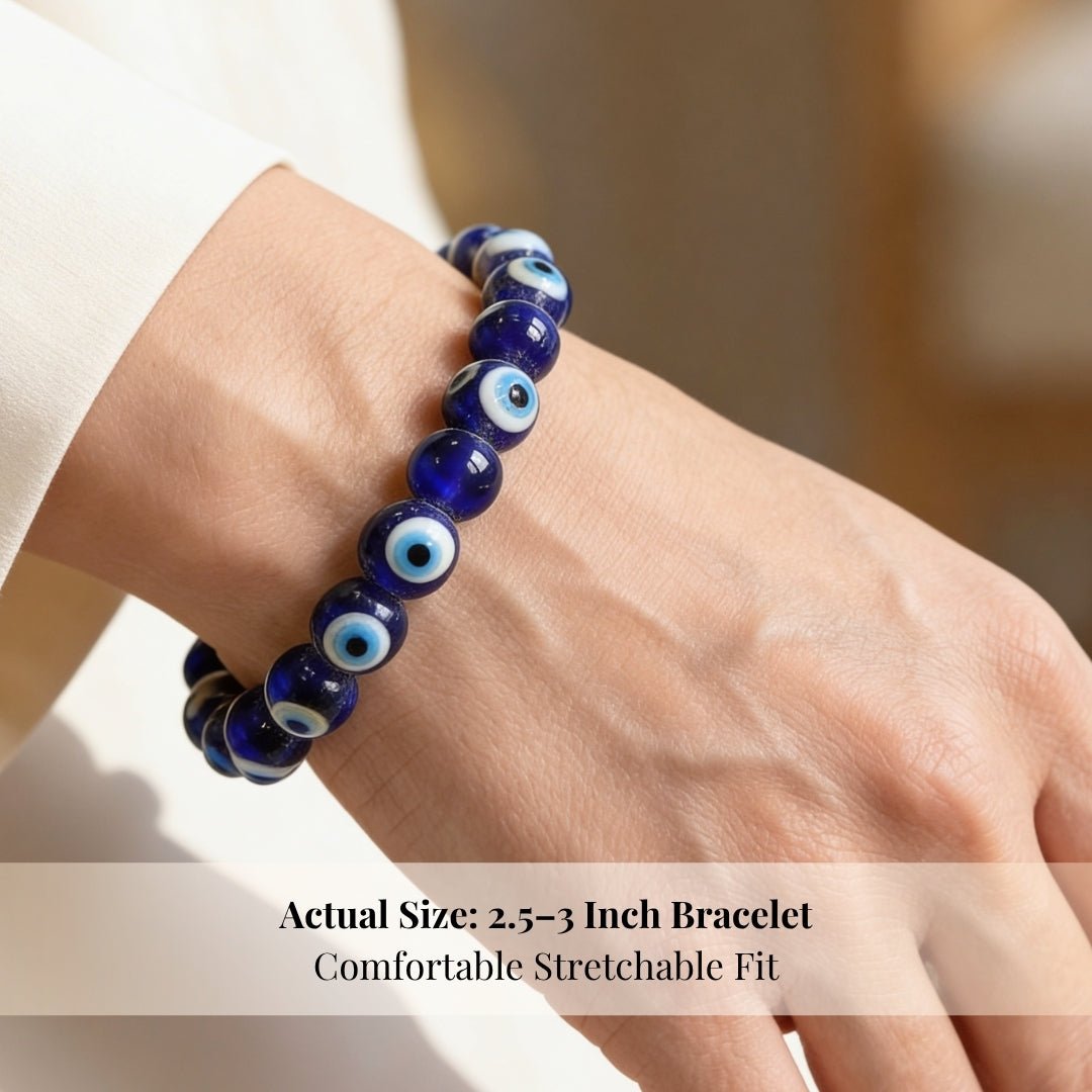 Feng Shui Evil Eye Bracelet for Protection for Evil Energy 8mm - plusvalueindia