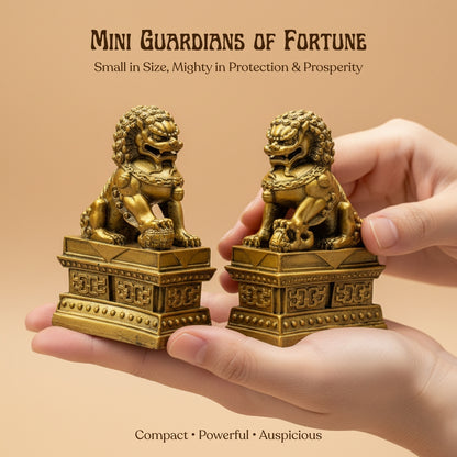 Feng Shui Fu Dogs Pair for Protection & Good Luck for Homes & Offices - plusvalueindia
