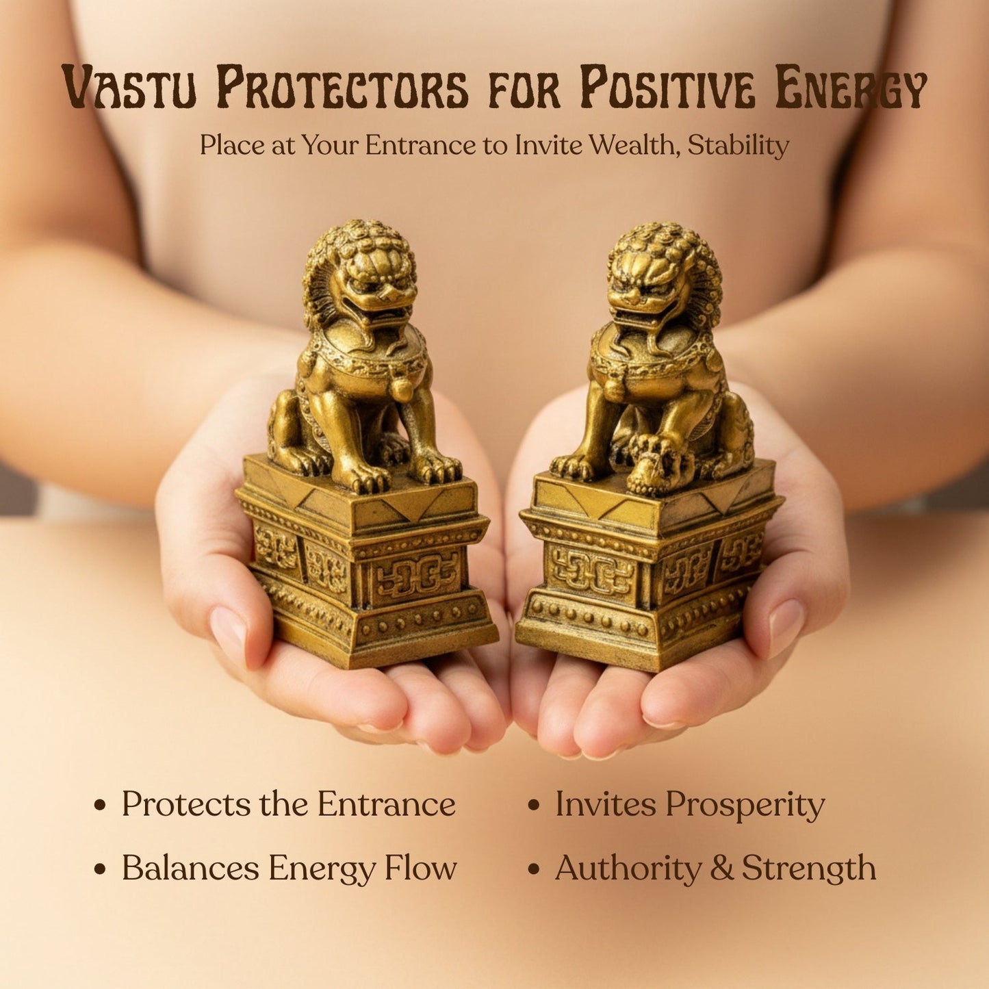 Feng Shui Fu Dogs Pair for Protection & Good Luck for Homes & Offices - plusvalueindia