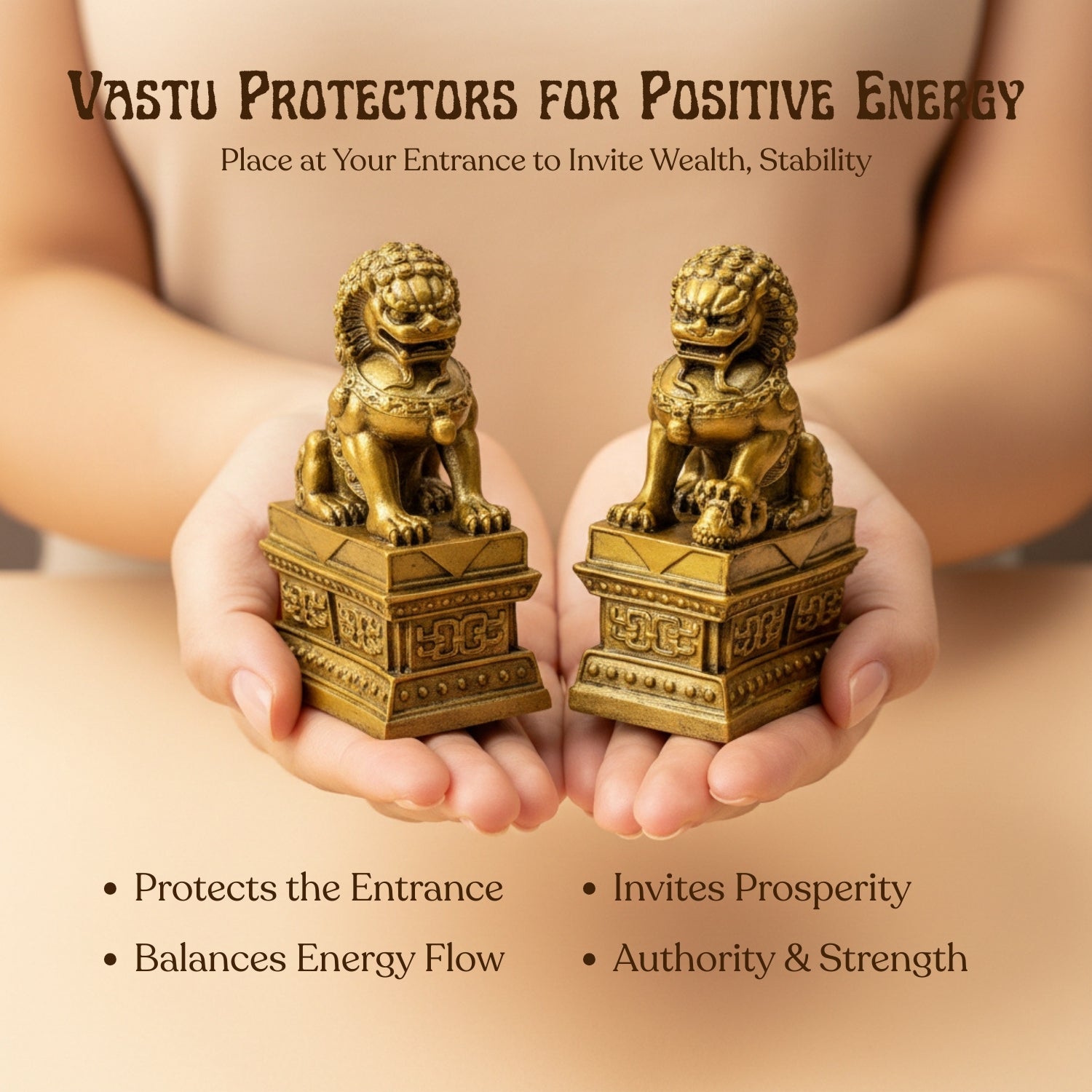 Feng Shui Fu Dogs Pair for Protection & Good Luck for Homes & Offices - plusvalueindia