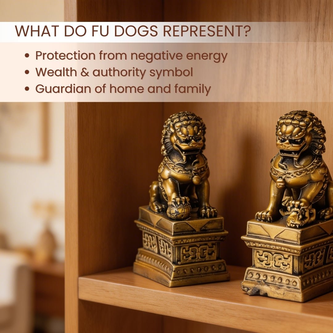 Feng Shui Fu Dogs Pair for Protection & Good Luck for Homes & Offices - plusvalueindia