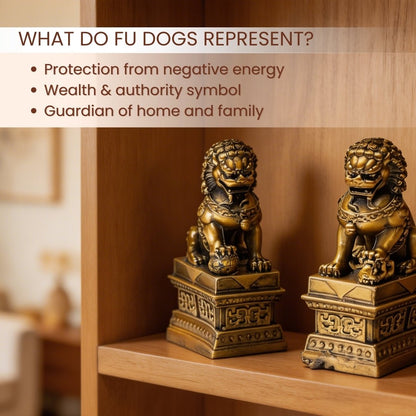 Feng Shui Fu Dogs Pair for Protection & Good Luck for Homes & Offices - plusvalueindia