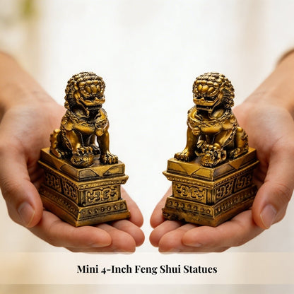 Feng Shui Fu Dogs Pair for Protection & Good Luck for Homes & Offices - plusvalueindia